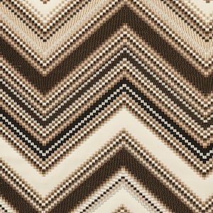 Brown Chevron Geometric Fabric By The Yard / Metre, Jacquard Weave Fabric, Upholstery Curtain Fabric, Wholesale Fabric For Chair & Couch