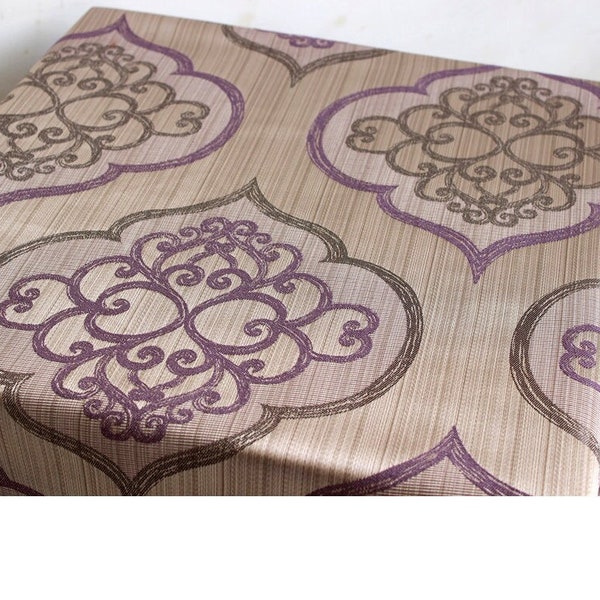Purple Damask Upholstery Fabric Etsy