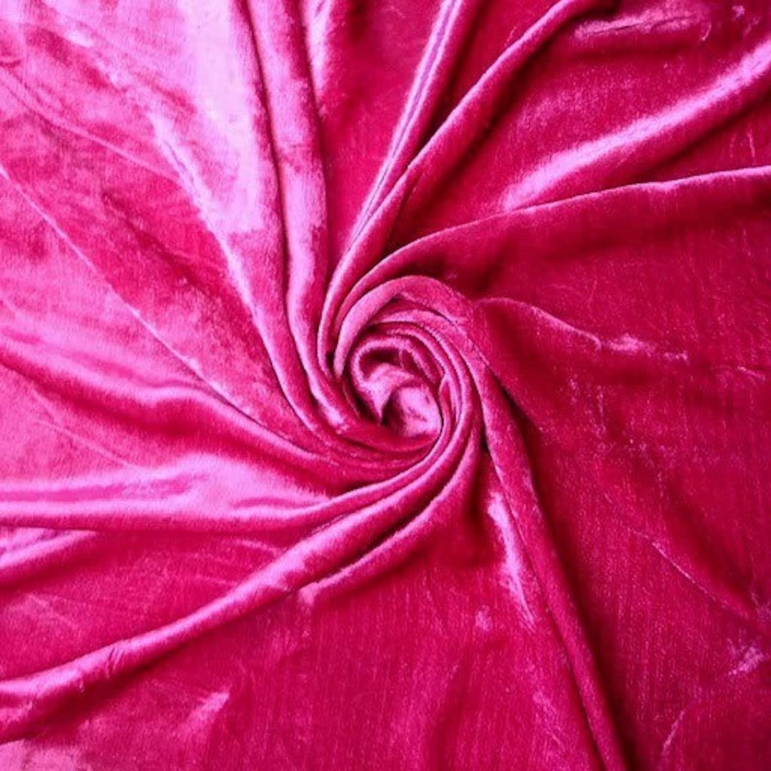 Fuchsia Pink Velvet Fabric Yardage Curtain Fabric Fashion Etsy