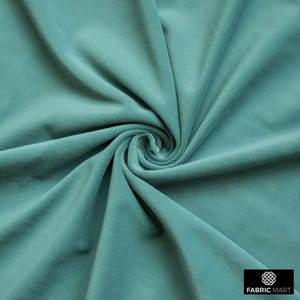 High Quality Plush Velvet Fabric By The Yard / Metre, 54&quot; Velvet Fabric, Fashion Velvet, Soft Curtain Upholstery Velvet - Aqua Green Velvet