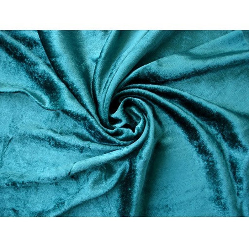 Peacock Green Velvet Fabric Yardage Curtain Fabric Fashion Etsy