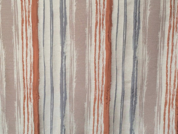 Rusty Stripes Curtain Fabric by the Yard Upholstery Fabric - Etsy