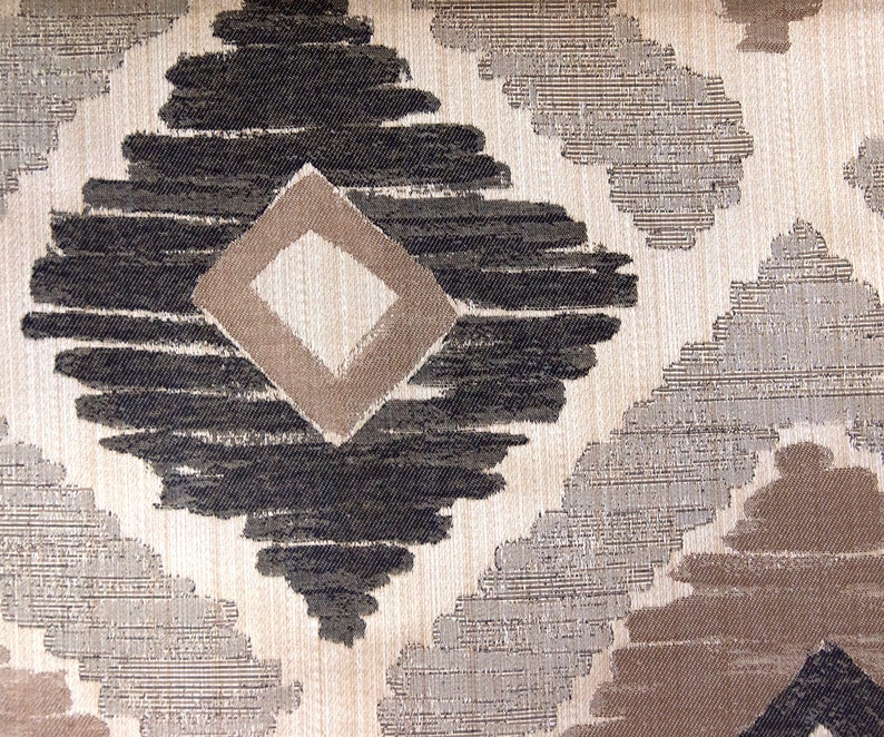 Coffee /& Brown Diamonds Fabric By Yard Coffee Brown Curtain Fabric Upholstery Fabric Curtain Panels Drapery Fabric Window Treatment Fabric