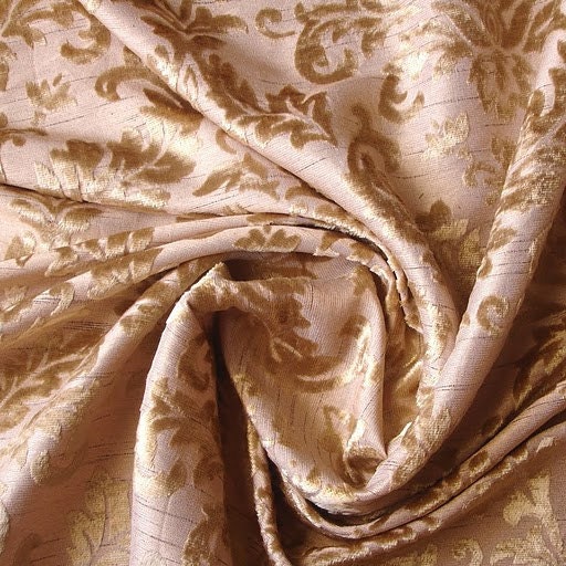 Peach Damask Burnout Velvet on Fancy Fabric | Etsy