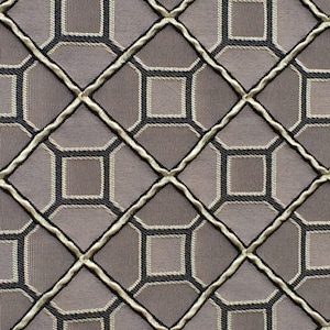 Grey & Black Tile Pattern Fabric By The Yard / Metre, Curtain Fabric Upholstery Fabric Curtain Panels Drapery Fabric Window Treatment Fabric