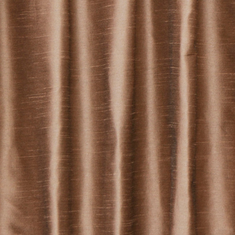 Copper Art Silk Fabric By The Yard Faux Silk Curtain Fabric Etsy