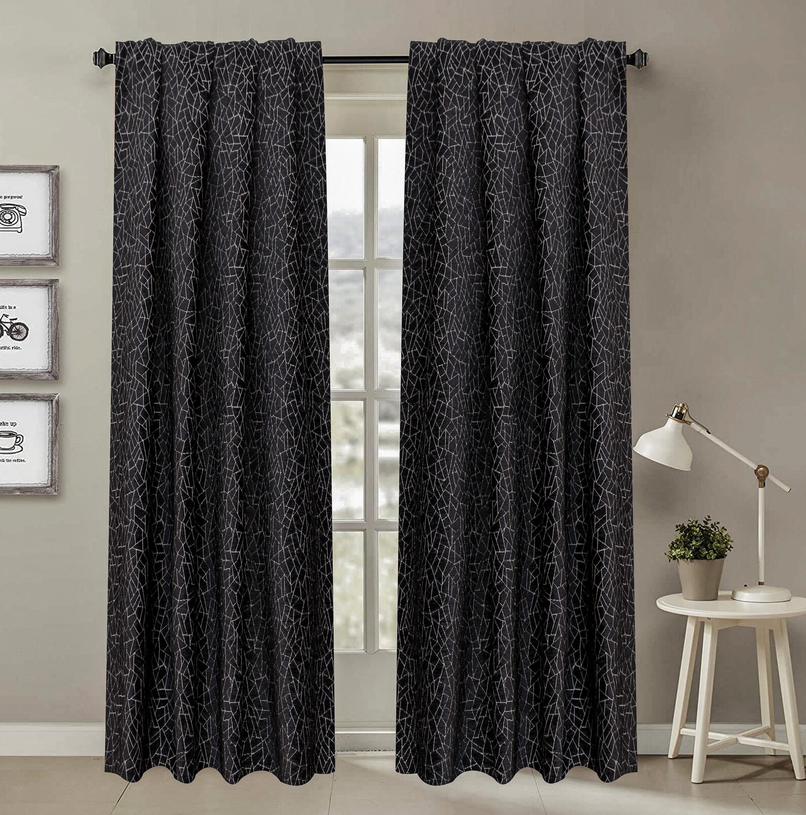 Black Web Velvet Fabric by the Yard / Metre, Jacquard Velvet Fabric