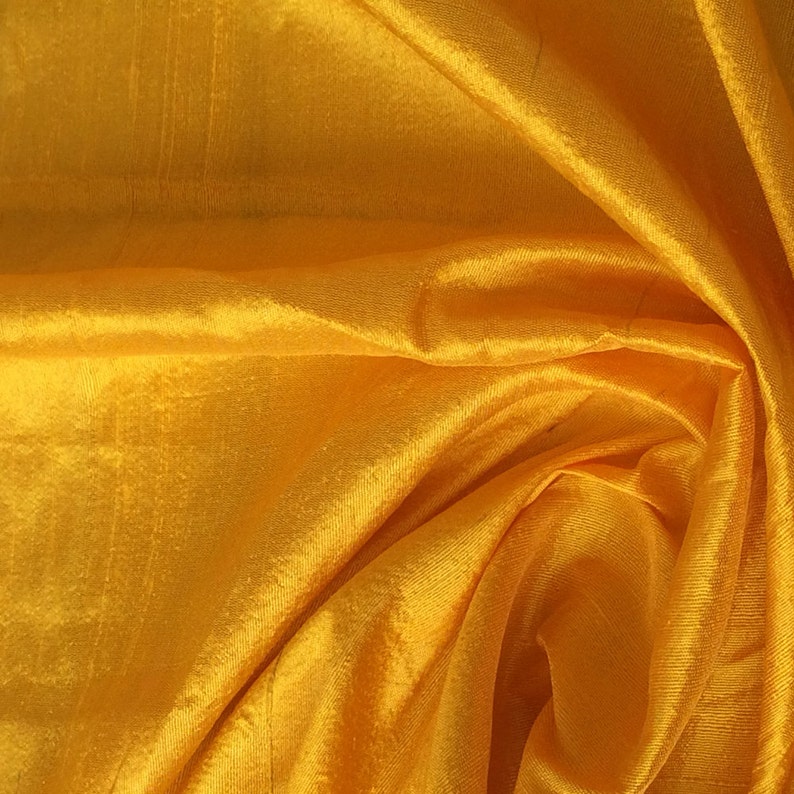 Bright Saffron Yellow 100 Percent Pure Silk Dupioni Grommet Etsy