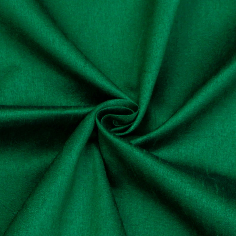 Dark Emerald Green Art Silk Fabric by the Yard Faux Silk Etsy