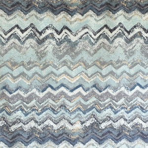 Waves Are Scenic Upholstery Fabric By The Yard / Metre, Printed Velvet Fabric, Upholstery Fabric, Curtain Fabric, Drapery Fabric For Couch
