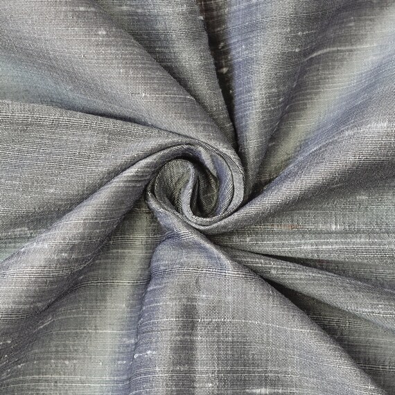 Charcoal Gray 100% Pure Silk Fabric by the Yard, 41 Inch Pure Dupioni Silk  Fabric, Luxurious Slub Silk Fabric for Dresses, Curtains, Drapes 