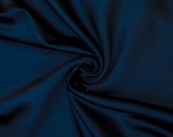 Navy Blue Heavy Satin Fabric By The Yard / Metre, 54 inch Wide Heavyweight Satin Fabric, Upholstery Satin Fabric, Curtains, Pillowcases