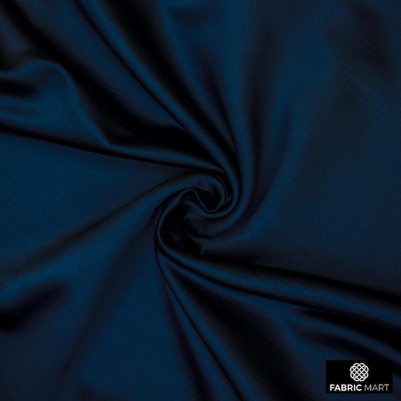 Navy Blue Heavy Satin Fabric By The Yard / Metre, 54 inch Wide Heavyweight Satin Fabric, Upholstery Satin Fabric, Curtains, Pillowcases