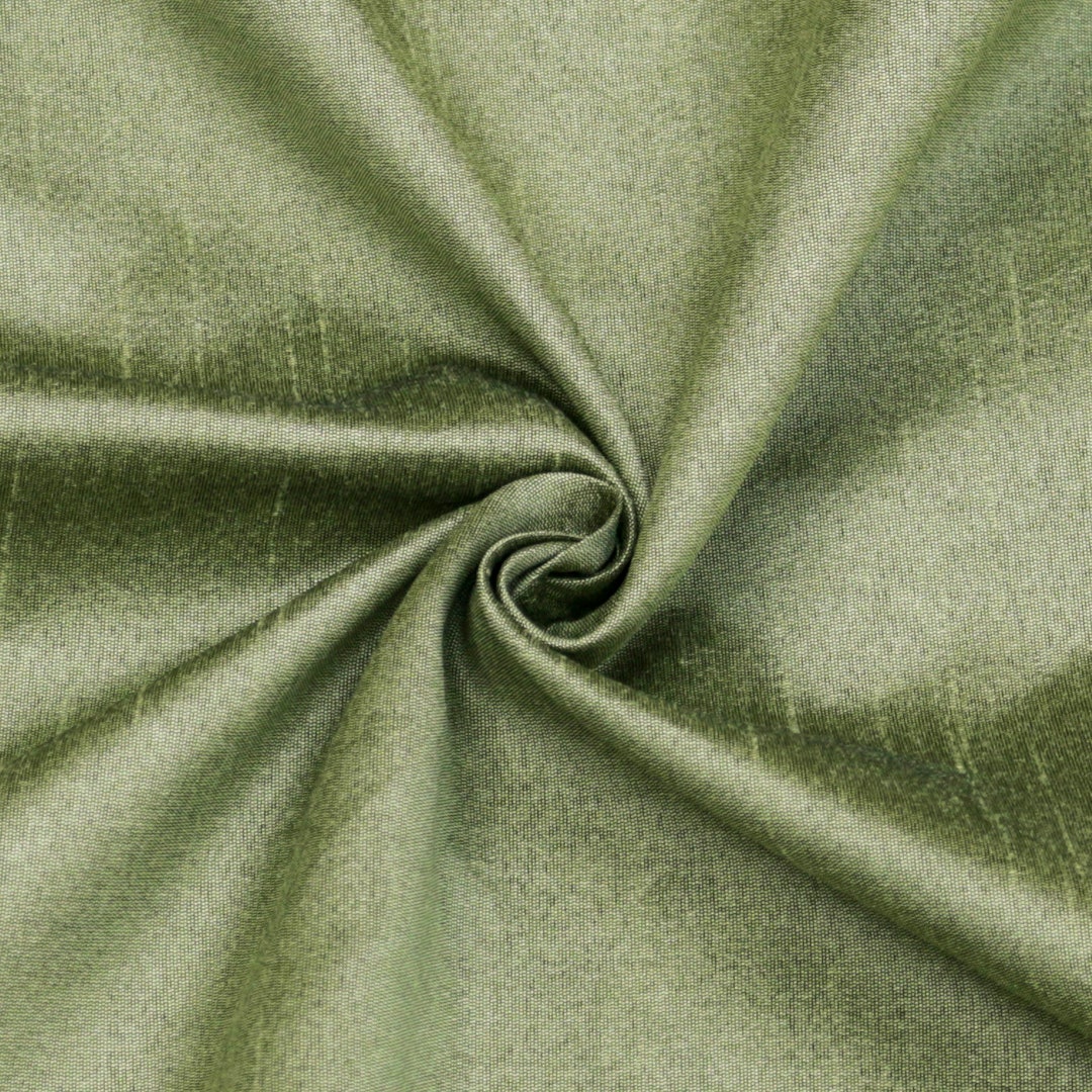 Taupe Green Art Silk Fabric by the Yard, Faux Silk Curtain Fabric