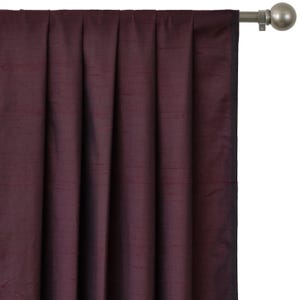 Brown Silk Dupioni Curtain Panels (Rod Pocket, Grommet, Box Pleat, Three Pinch Pleat, Tab Top and Plain Ring Top)