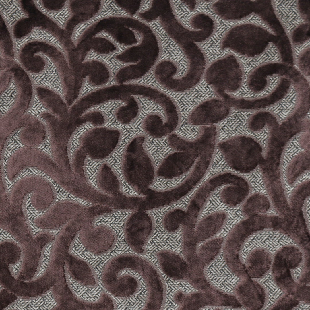 Brown Velvet Flower Fabric by the Yard Jacquard Velvet - Etsy