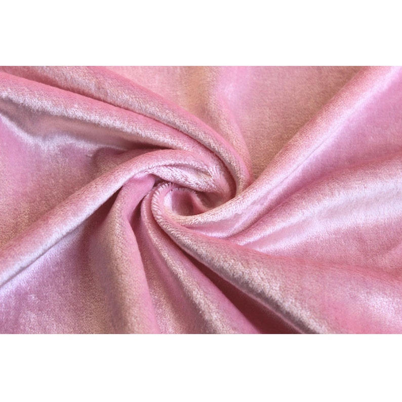 Soft Pink Cotton Velvet Fabric by the Yard Upholstery Weight Etsy
