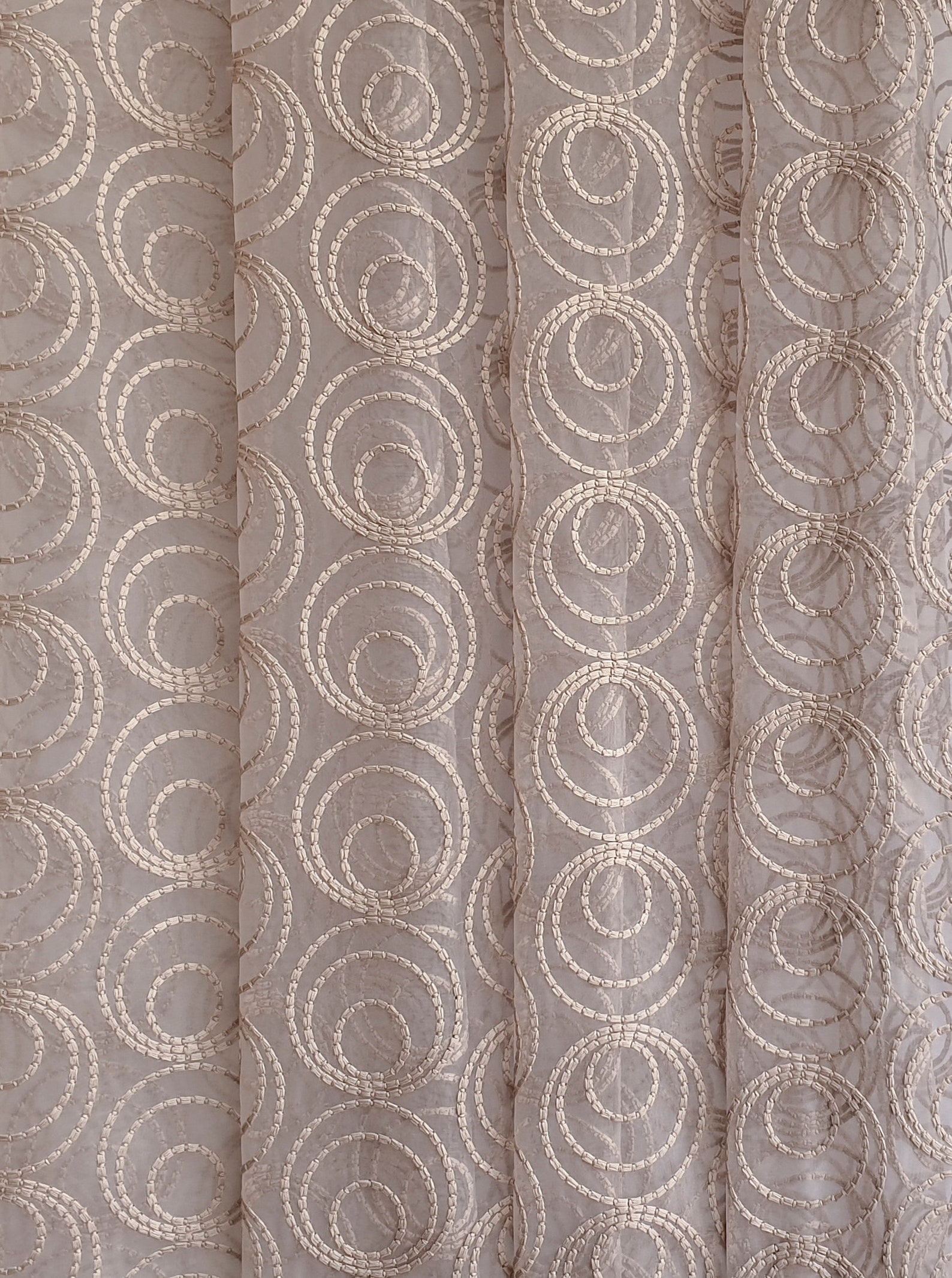Fawn Circles Sheer Curtain Fabric by the Yard Fawn Sheer Etsy