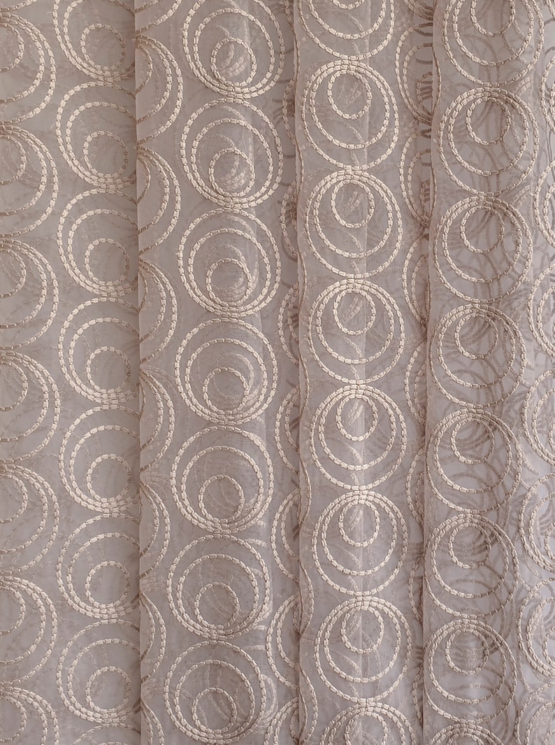 Fawn Circles Sheer Curtain Fabric by the Yard Fawn Sheer Etsy