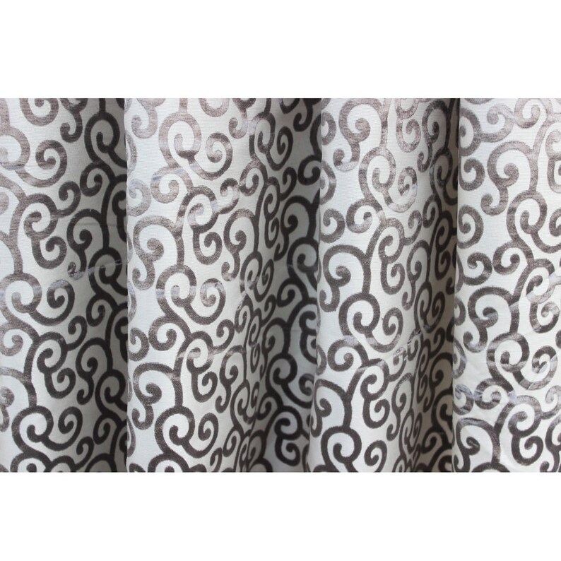 Paloma Grey Scrolls Fabric by the Yard Upholstery Fabric - Etsy