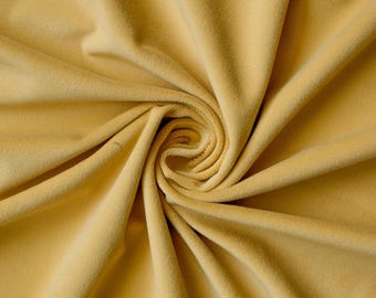 High Quality Plush Velvet Fabric By The Yard / Metre, 54" Fashion Velvet Fabric, Soft Curtain Upholstery Velvet - Mustard Yellow Velvet