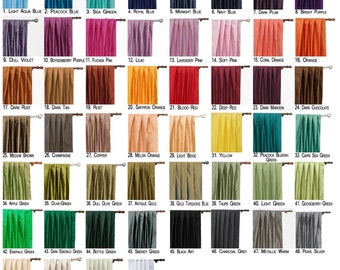 Art Silk Curtains (Rod Pocket,Grommet,Box Pleat,Three Pinch Pleat,Tab Top and Plain Ring Top) **Please Mention Color Name In Order Notes