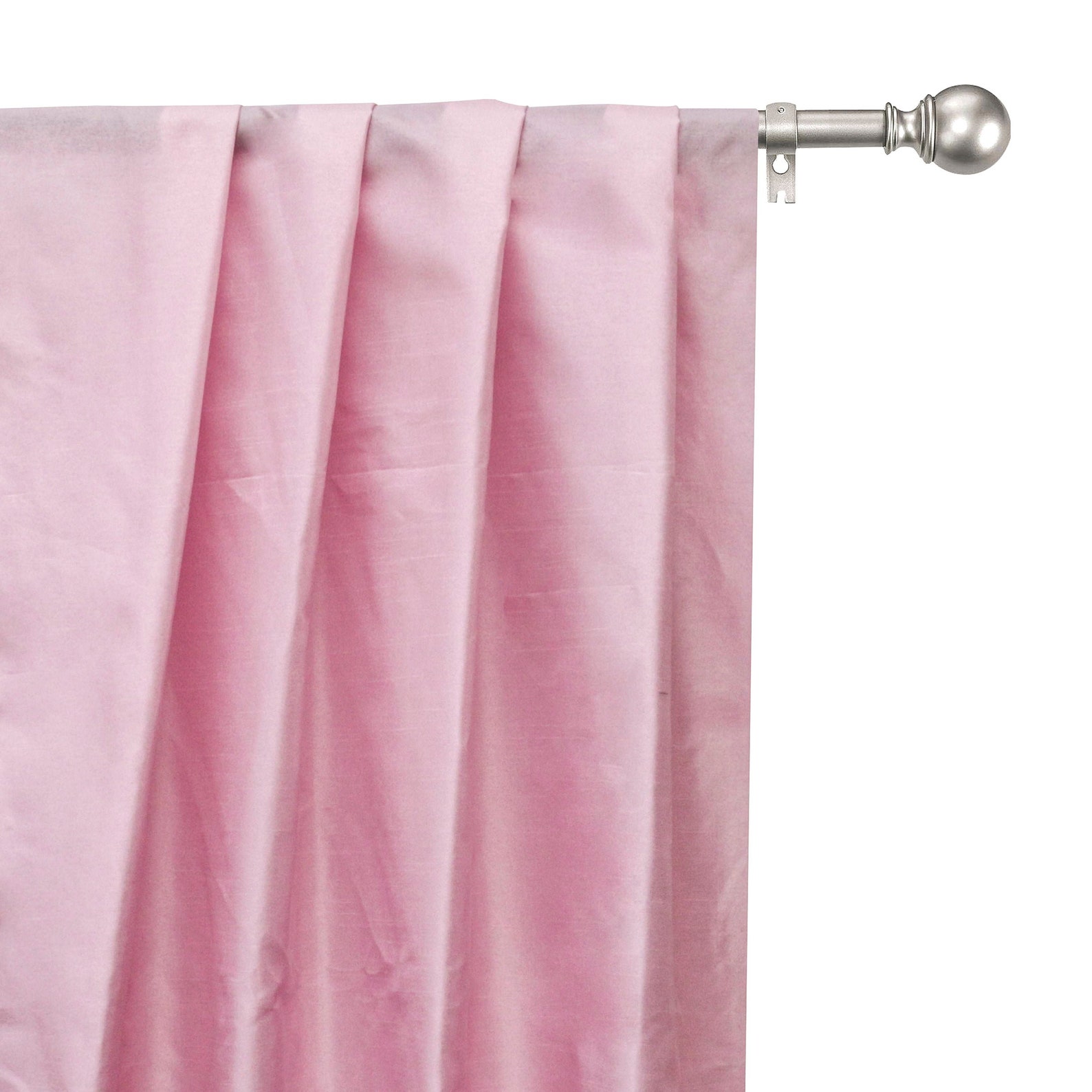 Soft Pink Art Silk Curtain Panels Faux Silk Curtains rod Etsy