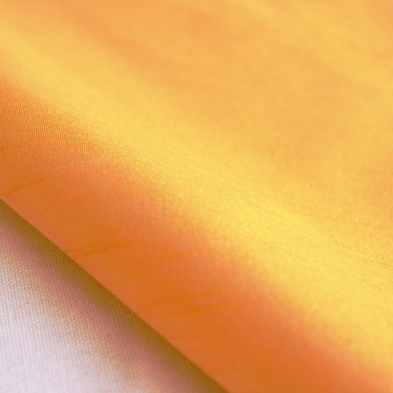 Saffron Yellow Art Silk Fabric By The Yard Silk Curtain Fabric Etsy