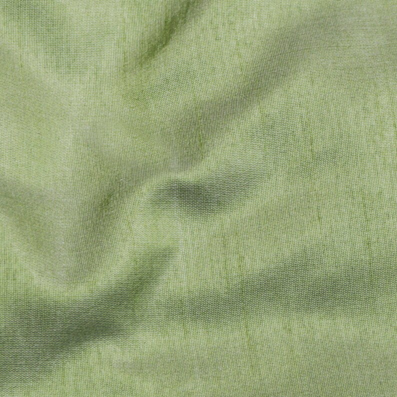 Light Green Art Silk Fabric By The Yard Faux Silk Curtain | Etsy