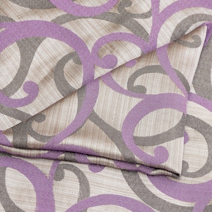 Purple Scrolls Fabric by the Yard Jacquard Fabric Upholstery - Etsy