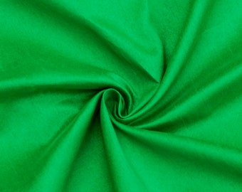 Emerald Green Art Silk Fabric By The Yard, Faux Silk Curtain Fabric, Dress Fabric, Wholesale Art Silk Fabric, Slub Faux Silk Fabric