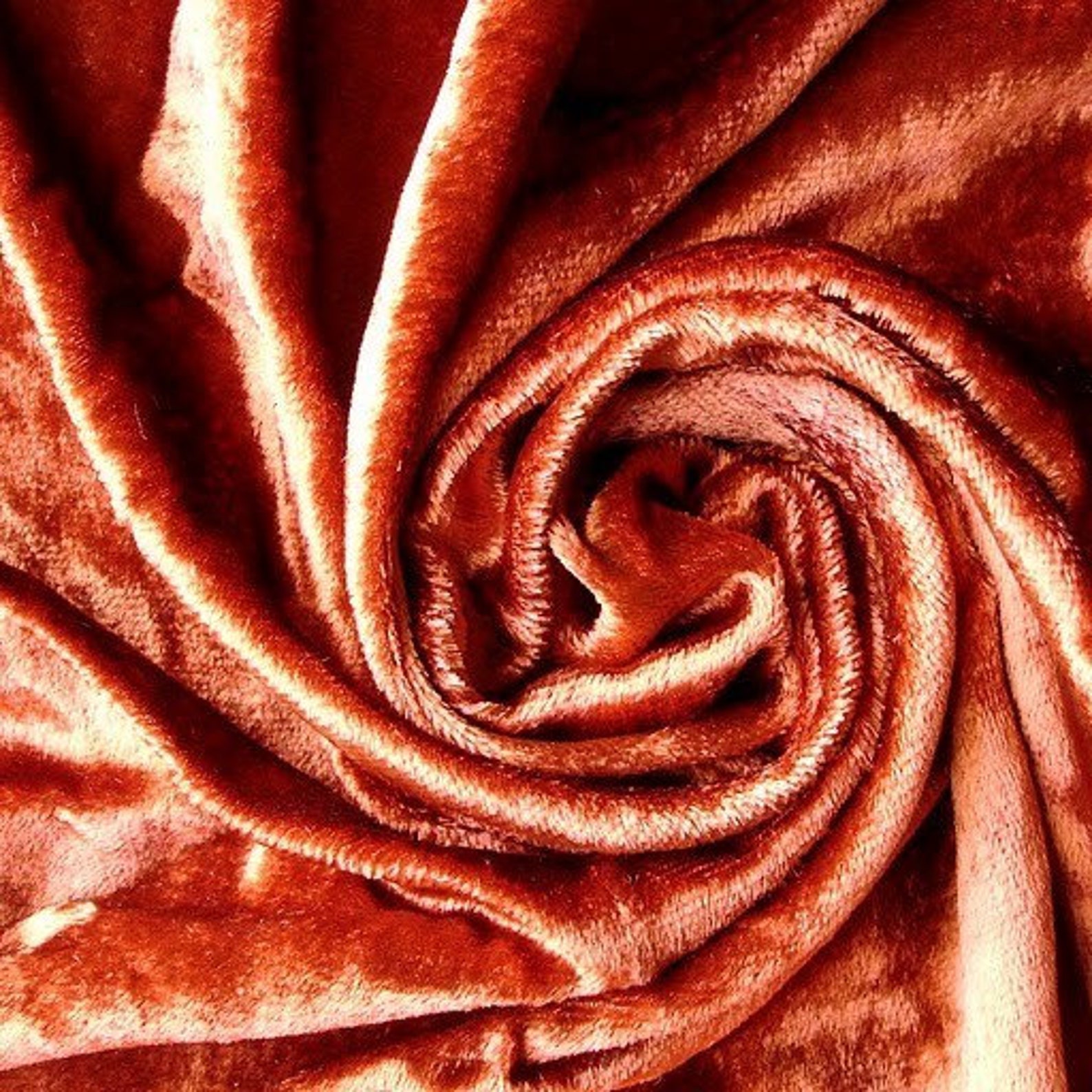 Rust Velvet Fabric Yardage Fabric Curtain Fabric Fashion Etsy