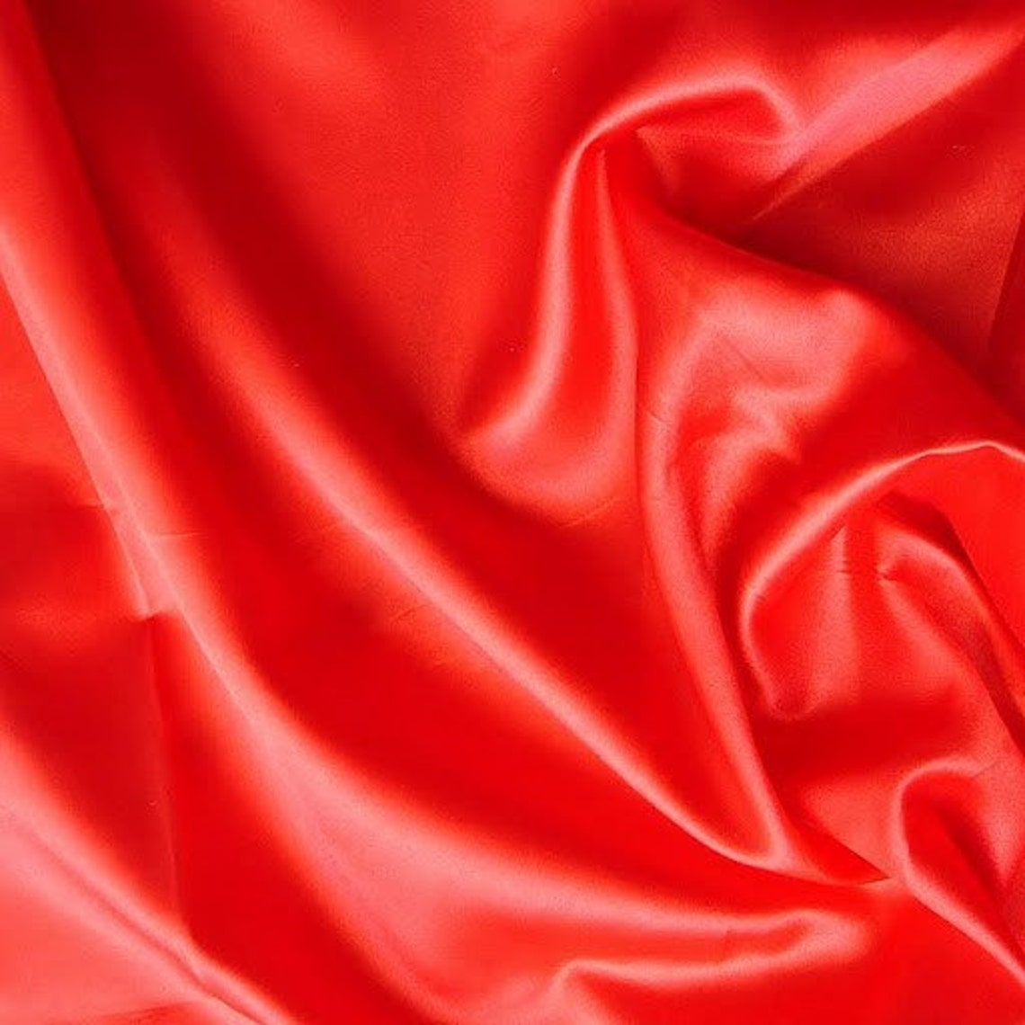 Red Satin Fabric 1 Yard Etsy