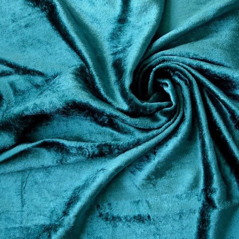 Peacock Green Velvet Fabric Yardage Curtain Fabric Fashion Etsy