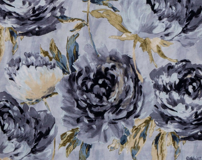 Berry Pop Midnight Satin Fabric By the Yard Pre Order