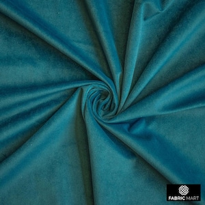 High Quality Plush Velvet Fabric By The Yard / Metre, 54&quot; Velvet Fabric, Fashion Velvet, Curtain Upholstery Velvet - Peacock Green Velvet