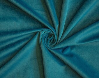 High Quality Plush Velvet Fabric By The Yard / Metre, 54" Velvet Fabric, Fashion Velvet, Curtain Upholstery Velvet - Peacock Green Velvet