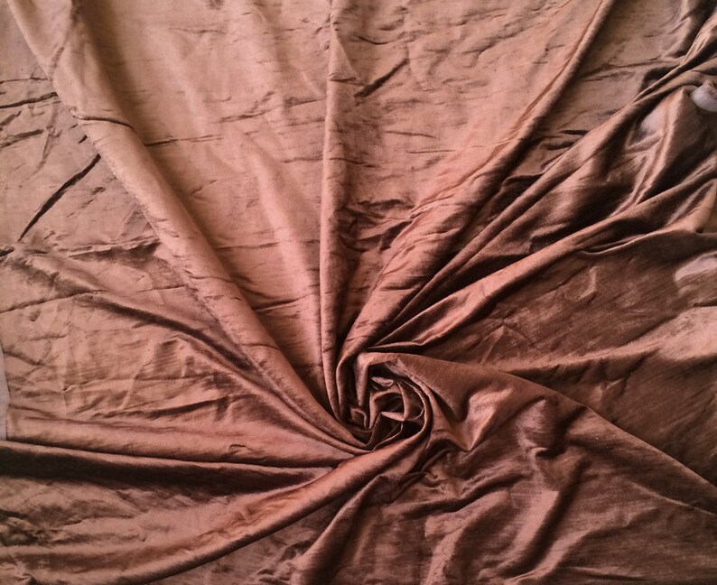 Dark Brown Cotton Viscose Velvet Fabric By the Yard Upholstery Weight Fabric Commercial Curtain Fabric Fashion Velvet Window Treatment