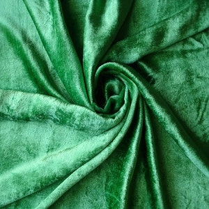 Emerald Green Velvet Fabric Yardage Curtain Fabric Fashion | Etsy