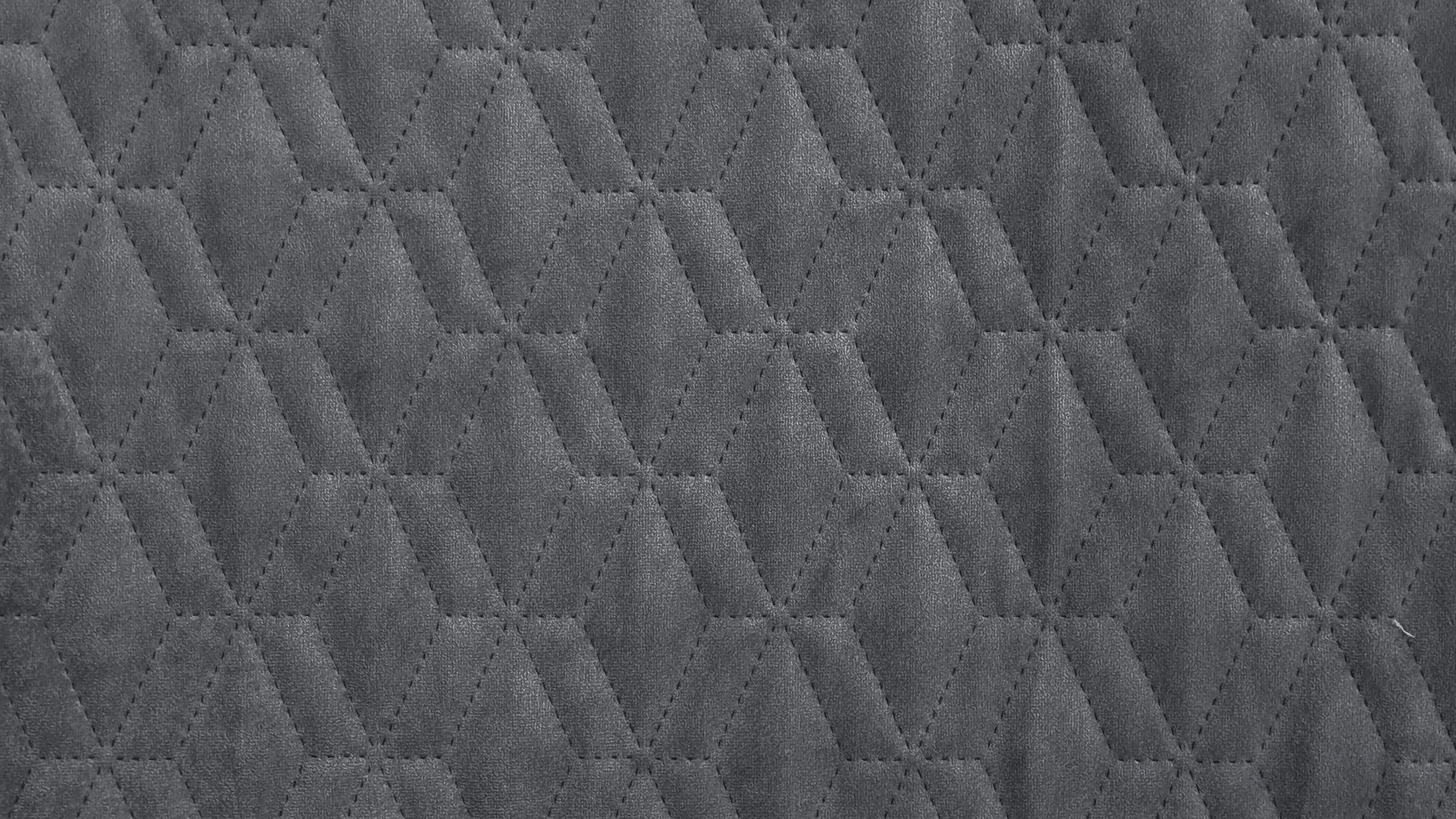 Gray Quilted Velvet Fabric By The Yard Grey Geometric Velvet Etsy