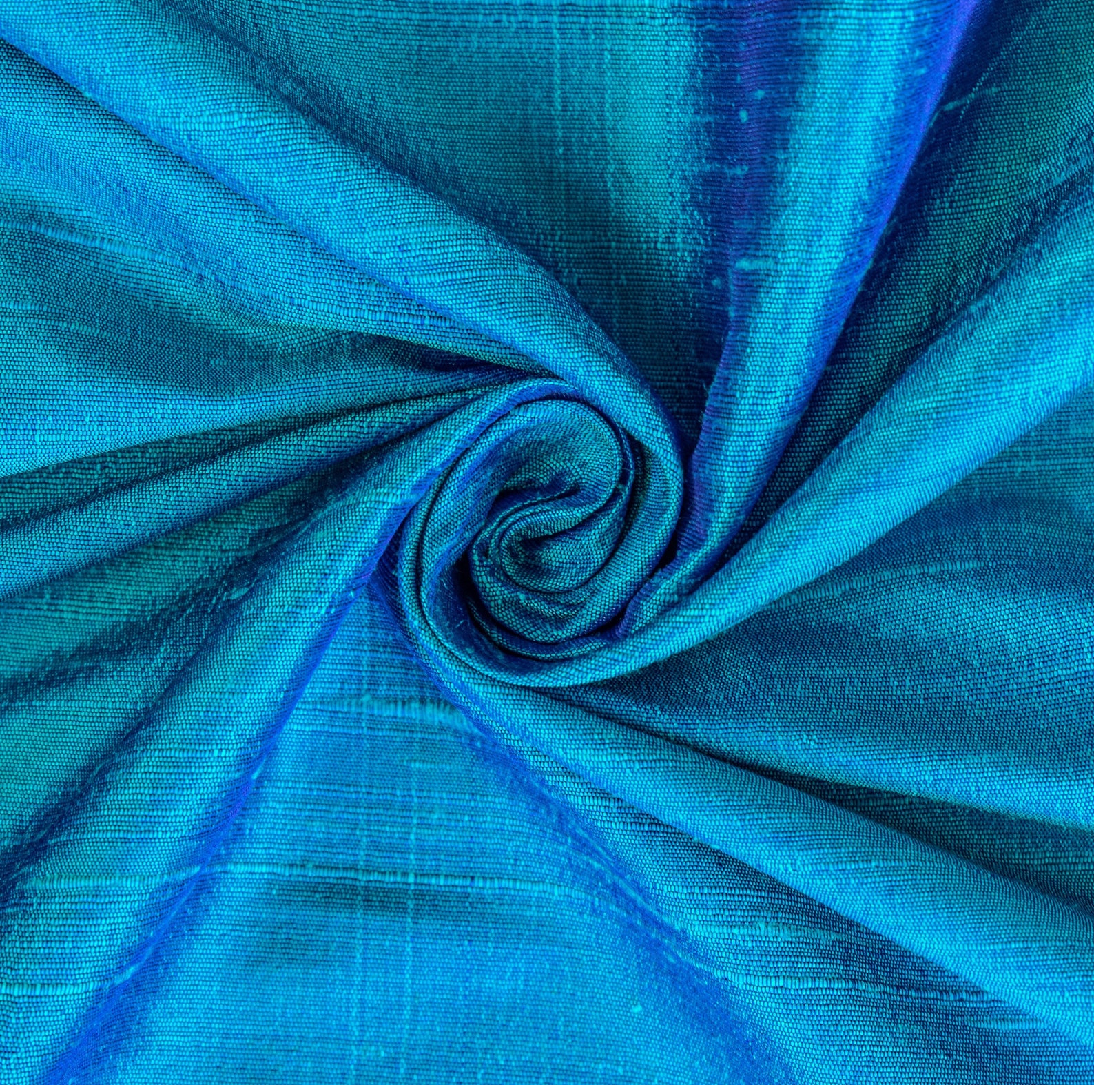 Blue and Turquoise Silk Fabric by the Yard Silk Fabric Silk Etsy
