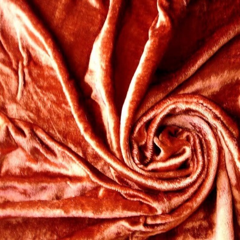Rust Velvet Fabric Yardage Fabric Curtain Fabric Fashion Etsy