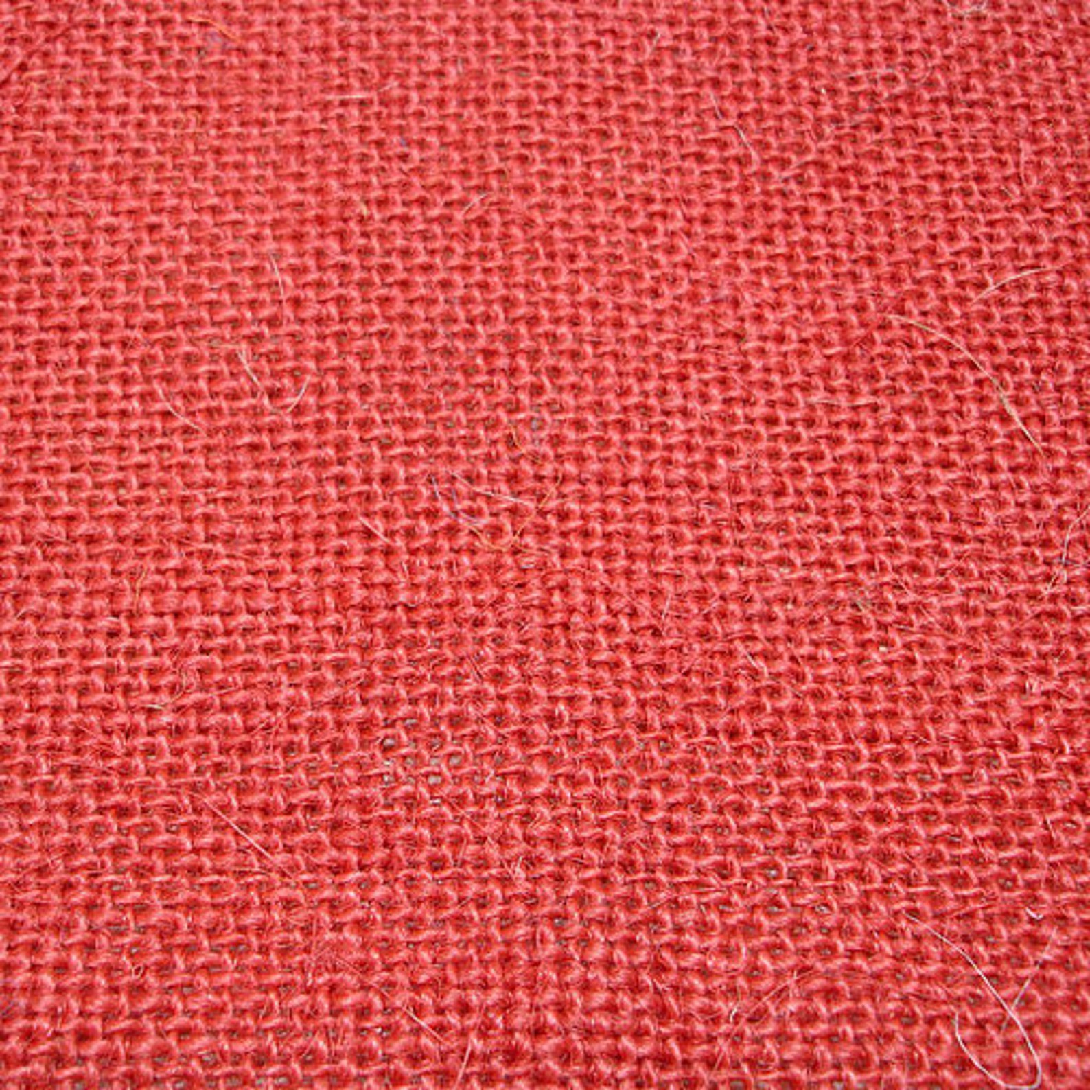 Red Burlap Fabric 1 Yard Etsy