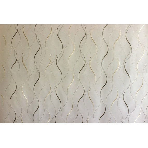 Cream Sequins Embroidered Sheer Curtain Fabric Drapery Window Etsy
