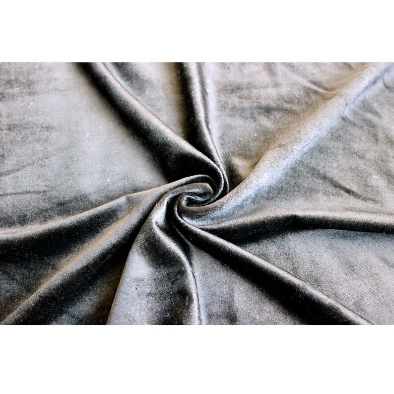 Black Cotton Velvet Upholstery Weight Fabric Commercial Etsy