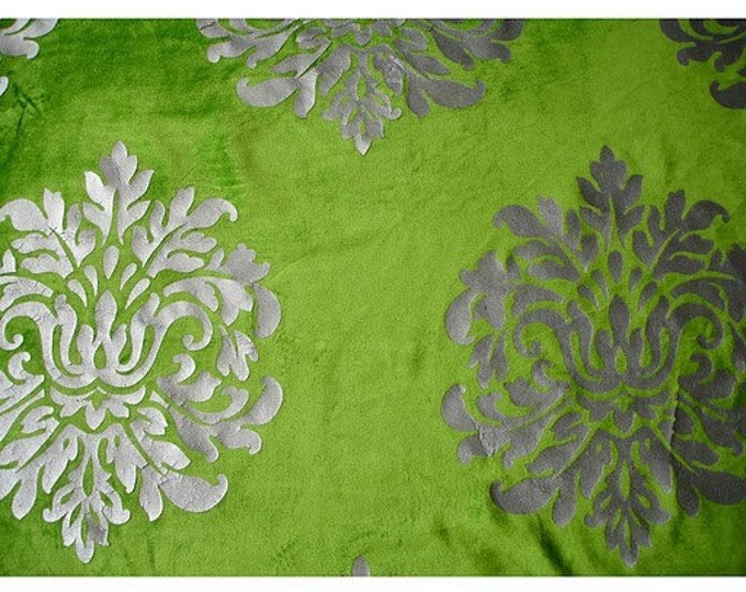 Damask Garden Velvet Fabric With Printing Technique Etsy