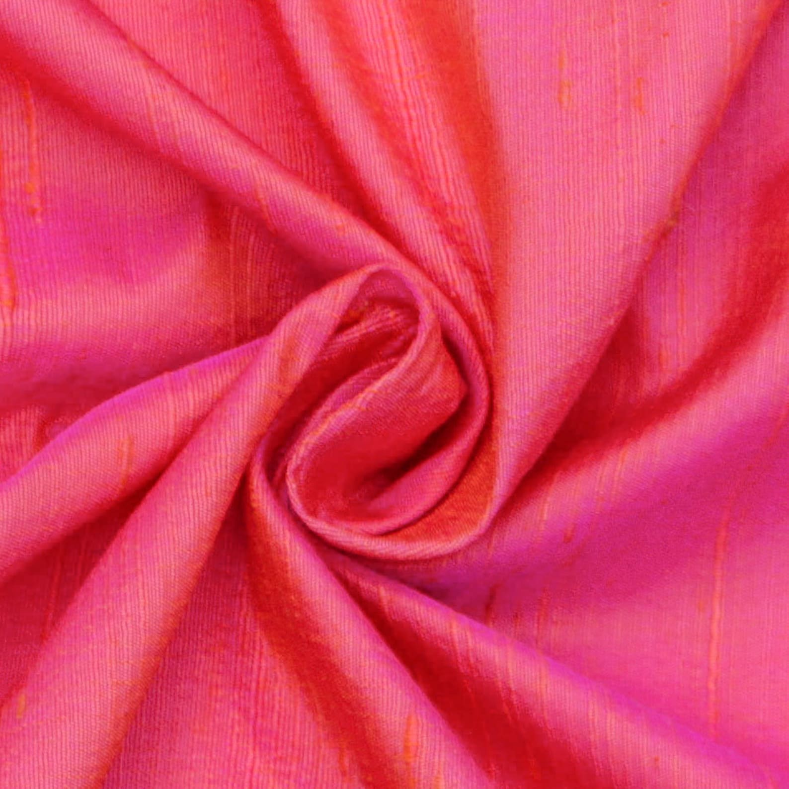Coral Pink Silk Fabric By The Yard Silk FabricSilk Dupioni Etsy