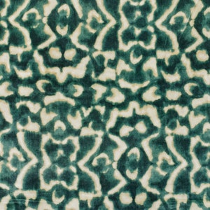 Green And Ivory Abstract Digital Printed Velvet Fabric By The Yard / Metre, Upholstery Curtain Drapery Fabric, Wholesale Fabric, Geometric