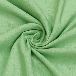 Mint Green Cotton Linen Fabric By The Yard / Metre, Decorative Linen Fabric, Wholesale Linen Fabric For Curtain, Apparel Linen Fabric