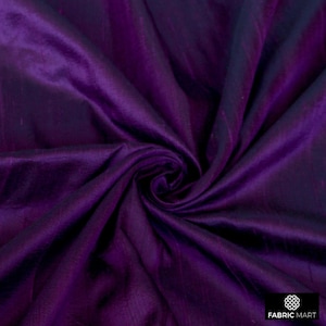 Purple Silk Fabric By The Yard / Metre, 41 inch Purple Upholstery Dupioni Silk Fabric, Wholesale Slub Silk fabric for Curtains, Bridal Dress